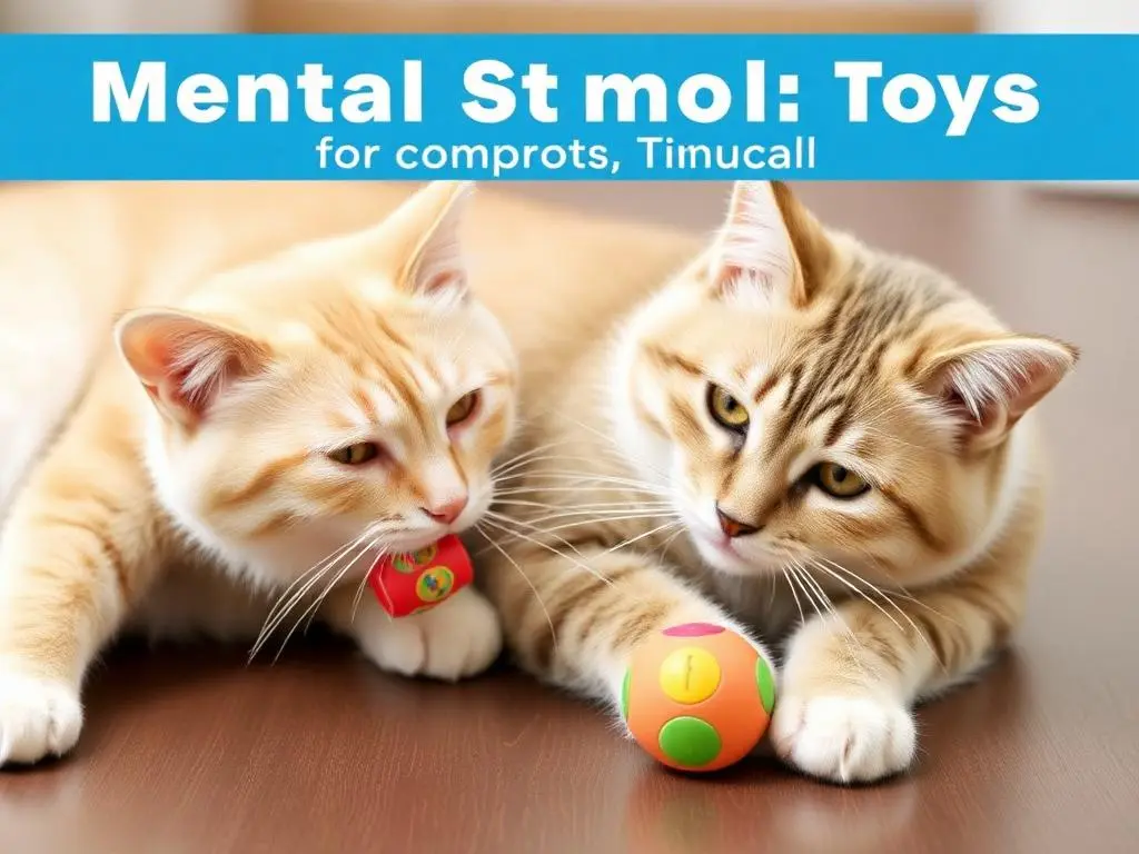 Interactive toys for mental stimulation help keep cats engaged and mentally active.