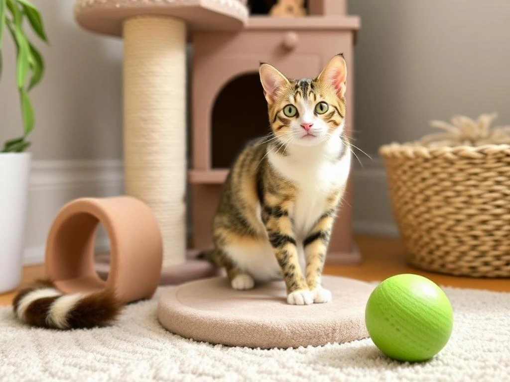 Cat trees, hanging toys, and window perches to create a fun and stimulating environment for cats