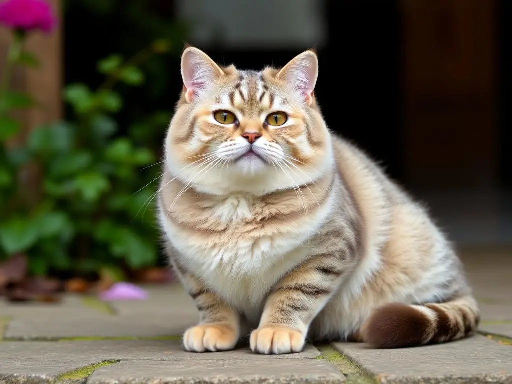 Adorable Scottish Fold cat with folded ears, round face, and large, expressive eyes