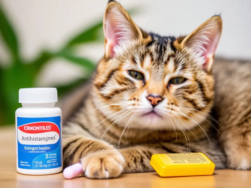 Antihistamines as a treatment for cat allergies to reduce symptoms like sneezing and itching