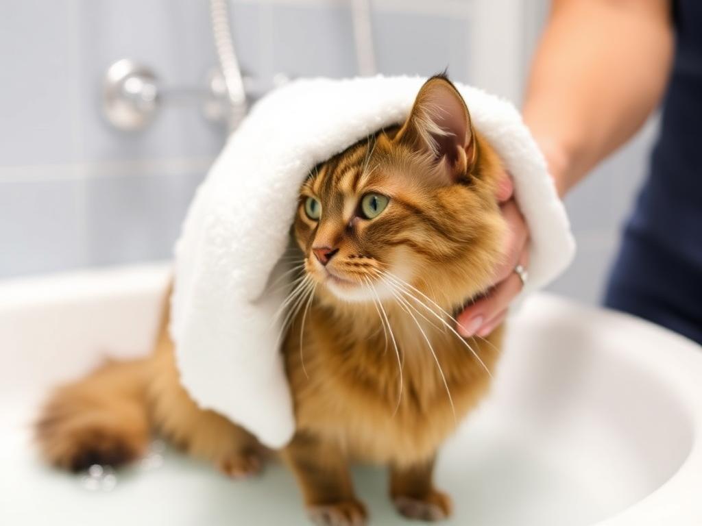 Bathing and grooming your cat to reduce allergens and manage cat allergies