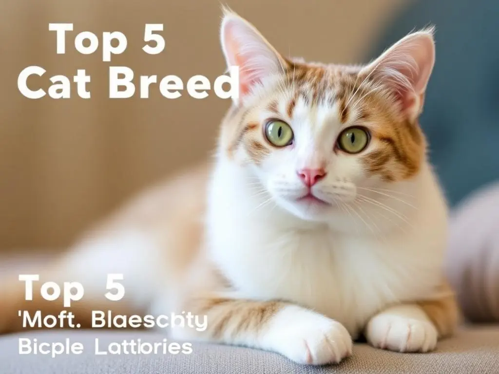 A list of the top 5 popular cat breeds with their unique traits and characteristics.