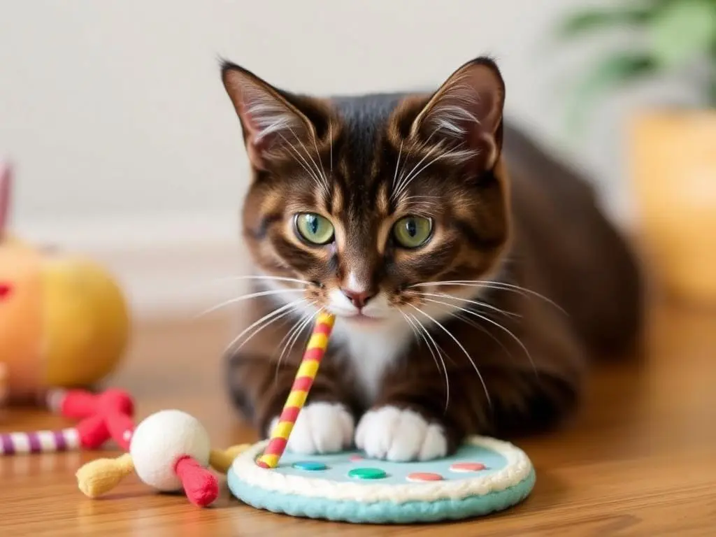 DIY cat toys made from household items for creative cat owners.