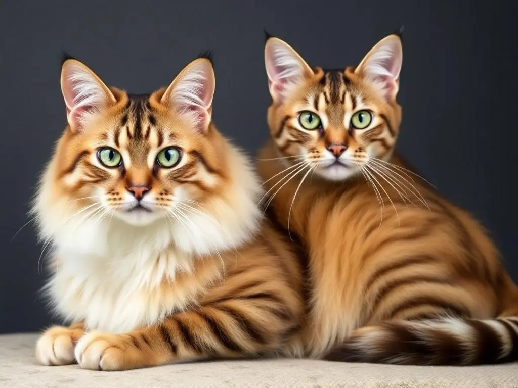 Beautiful and unique feline patterns and colors that make each cat stand out.