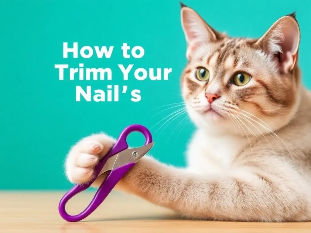 Pet owner gently trimming a cat’s nails using a nail clipper at home.