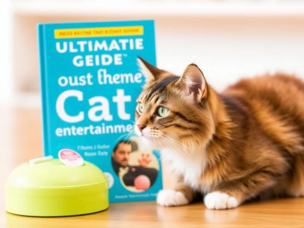  A happy cat playing with interactive toys for fun and stimulation.