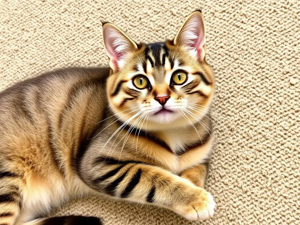 Energetic and happy cat enjoying playtime